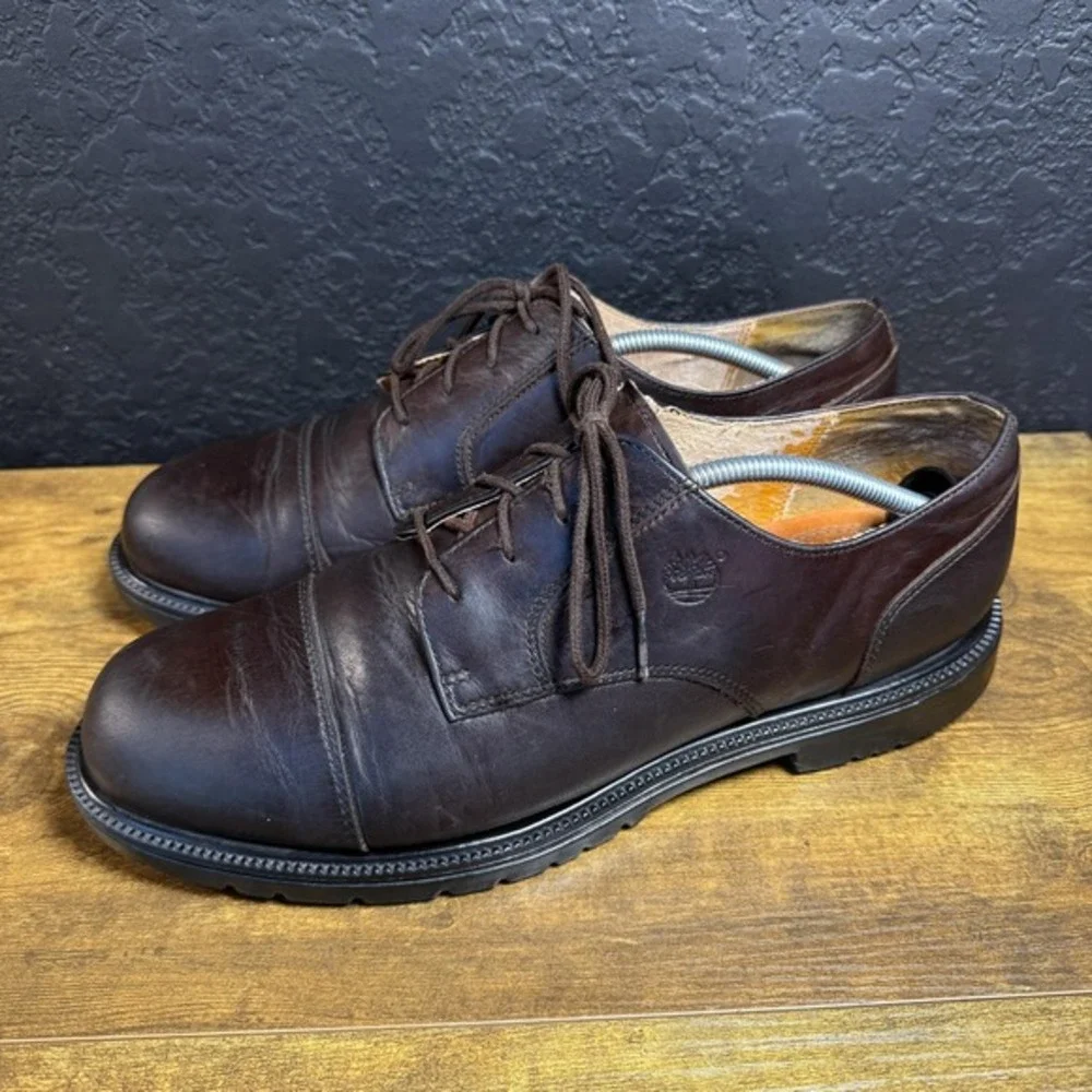 Timberland ACT Waterproof Brown Leather‎ Cap Toe Oxford Mens 13M